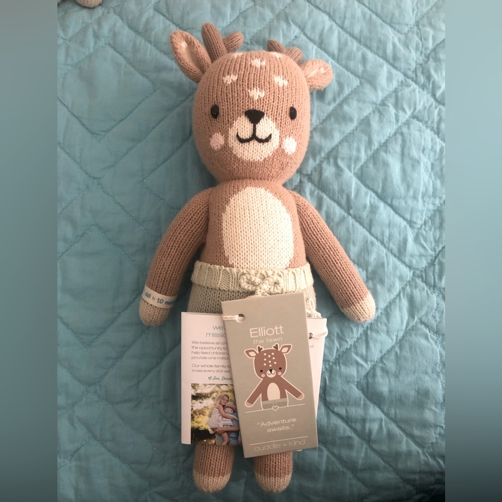 Cuddle + kind Elliott fawn doll and print